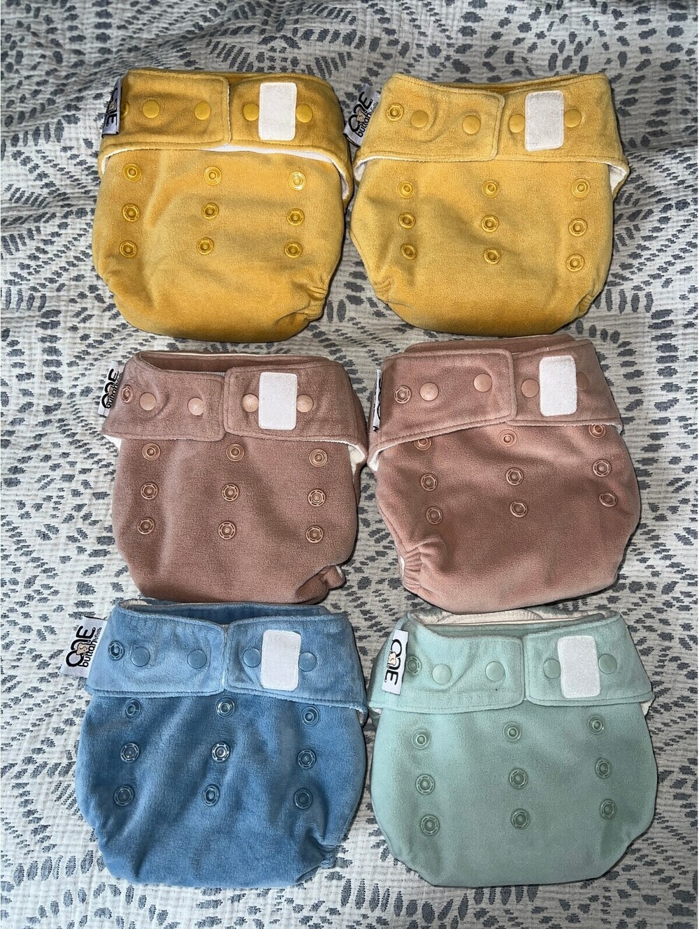6 Grovia Buttah O.N.E. All in One cloth diapers